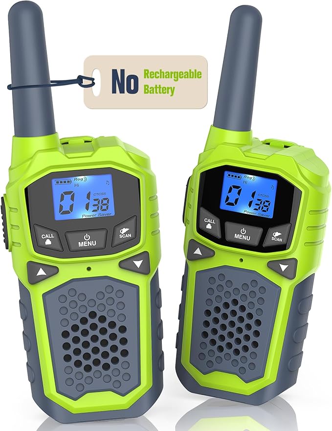 Walkie Talkies for Kids,Long Range 2 Way Radio 22CH VOX,Birthday Gift,Family Walkie Talkie for Camping Hiking Indoor Outdoor,Toys Gifts for 6-12 Years Old Boys Girls(No Batteries)