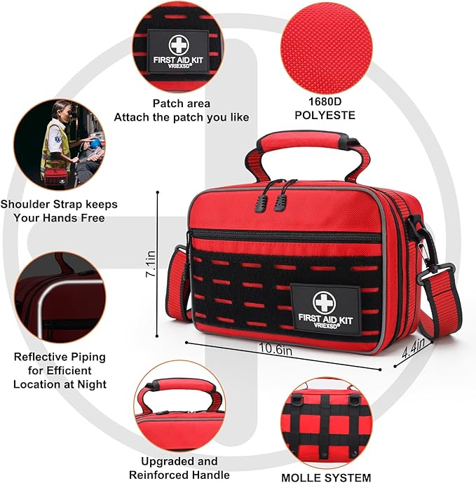 Premium 450 Piece Large First Aid Kit for Home, Travel, Camping, Car, Hiking & Outdoor Emergencies - Emergency Medical Kits, Home & Businesses Medical Supplies