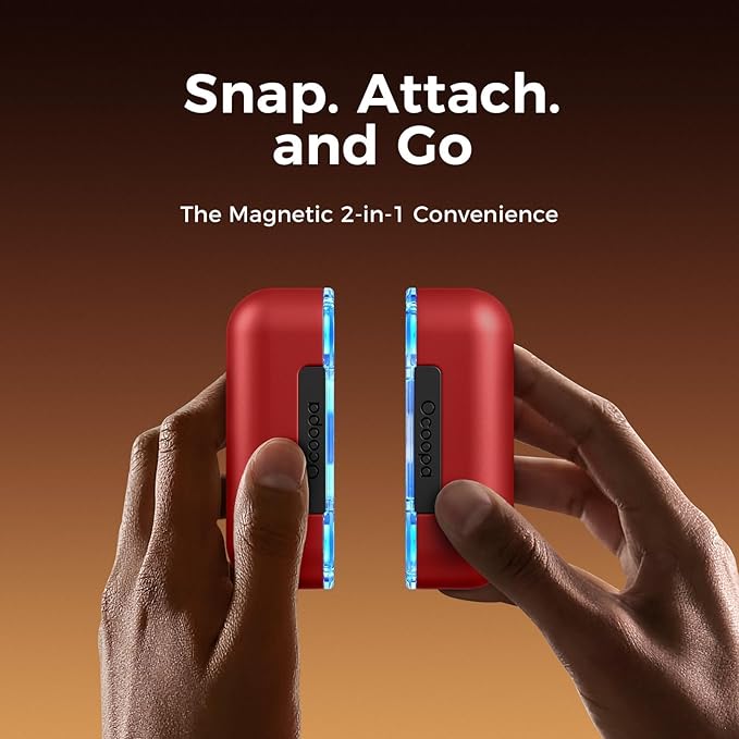 OCOOPA Hand Warmers Rechargeable 2 Pack, Magnetic Electric Handwarmer, 4 Levels Heat Up to 136℉, USB-C Portable Charger 10000mAh, Raynauds, Golf, Tech Gifts for Men, UT2s(MagTwins)