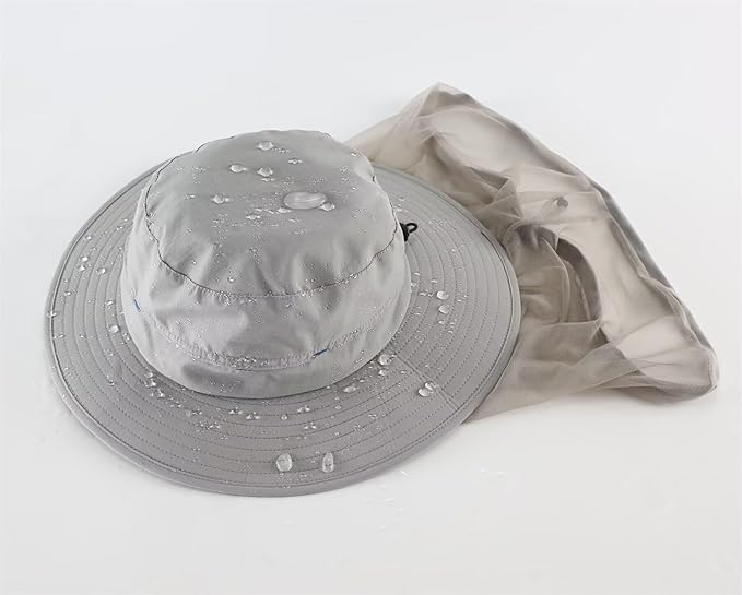Connectyle Men's Mosquito Net Hat for Fishing Gardening Beekeeping Hiking Boonie Hat Outdoor UPF 50+ UV Sun Protection Hat