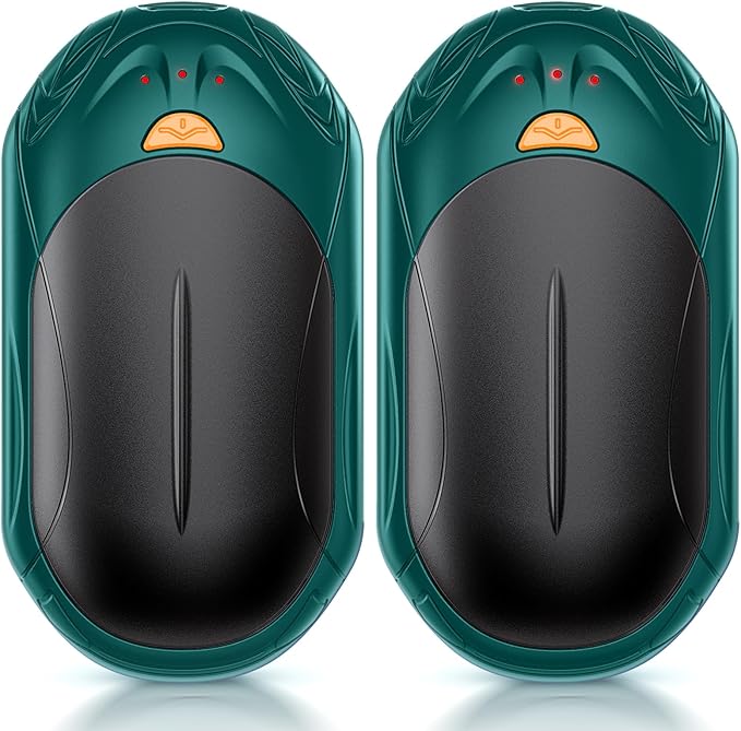 AI Hand Warmers Rechargeable 2 Pack, 6000mAh Electric Hand Warmers, AI Smart Chips 20Hrs Long Safe Heat, Portable Pocket Heater, Gifts for Christmas, Outdoor, Golf, Hunting, Camping Accessories