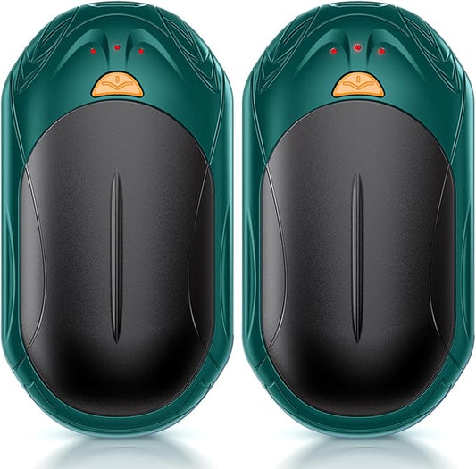 AI Hand Warmers Rechargeable 2 Pack, 6000mAh Electric Hand Warmers, AI Smart Chips 20Hrs Long Safe Heat, Portable Pocket Heater, Gifts for Christmas, Outdoor, Golf, Hunting, Camping Accessories