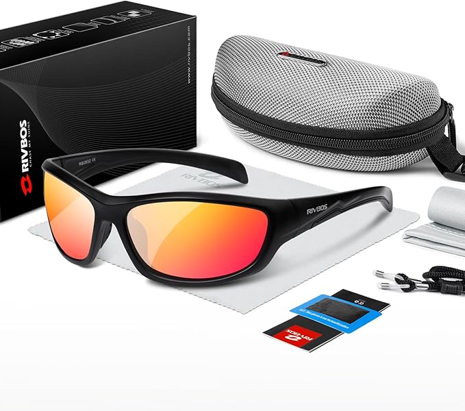 RIVBOS Polarized Sunglasses UV400 Protection for Men's and Women's Fishing, Cycling, and Outdoor Activities RB832