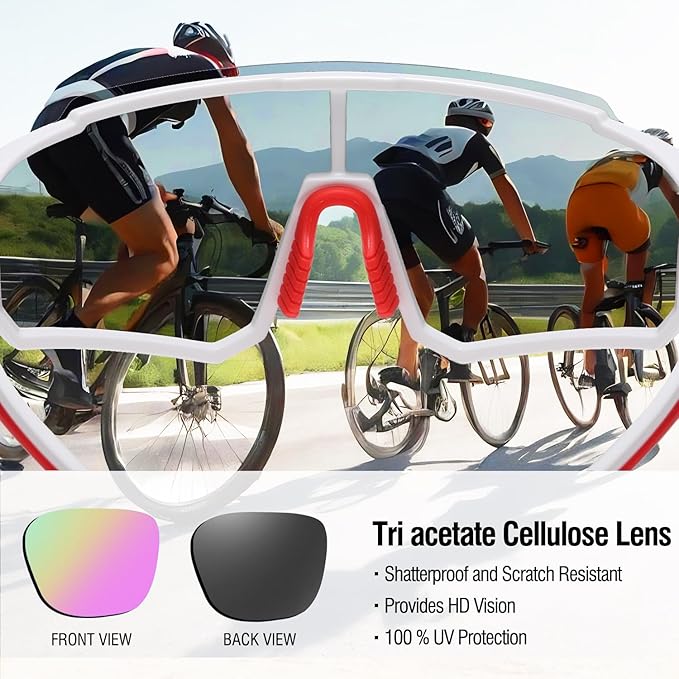 DUCO Polarized Sports Sunglasses for Men Women UV400 Protection Baseball Cycling Running Fishing Sunglasses DC0068