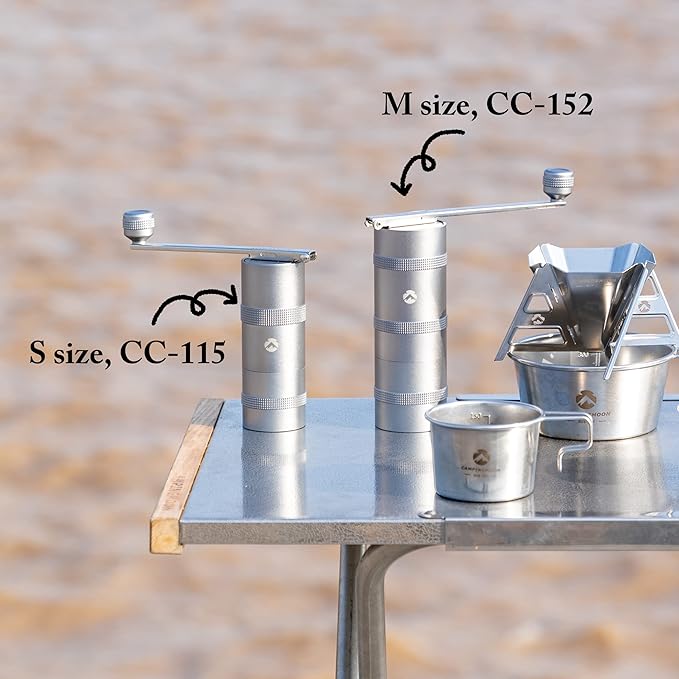 CAMPINGMOON Manual Coffee Grinder Coffee Mill Camping Stainless Steel Portable Small CC-115