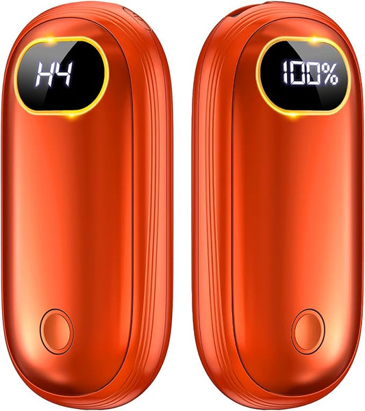 Hand Warmers Rechargeable - Electric Hand Warmers Rechargeable 2 Pack Heat Up to 131℉ with 18Hrs Warmth, Electronic Portable Pocket Heater for Golf Raynauds Camping, Gifts for Women Man