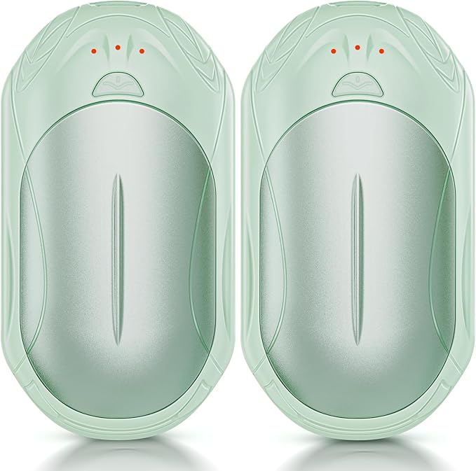 AI Hand Warmers Rechargeable 2 Pack, 6000mAh Electric Hand Warmers, AI Smart Chips 20Hrs Long Safe Heat, Portable Pocket Heater, Gifts for Christmas, Outdoor, Golf, Hunting, Camping Accessories