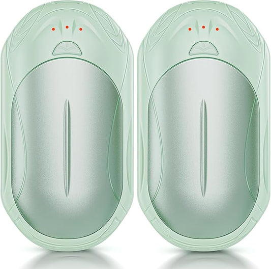 AI Hand Warmers Rechargeable 2 Pack, 6000mAh Electric Hand Warmers, AI Smart Chips 20Hrs Long Safe Heat, Portable Pocket Heater, Gifts for Christmas, Outdoor, Golf, Hunting, Camping Accessories