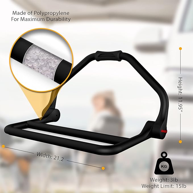 Malo'o Portable Drying Rack – Perfect for Wetsuit Drying, Camping, Fishing & Scuba Gear. The Heavy Duty Hangers Have 2 Drying Bars for Wet Suits or Hockey Gear and can Hang Off The Side View Mirror