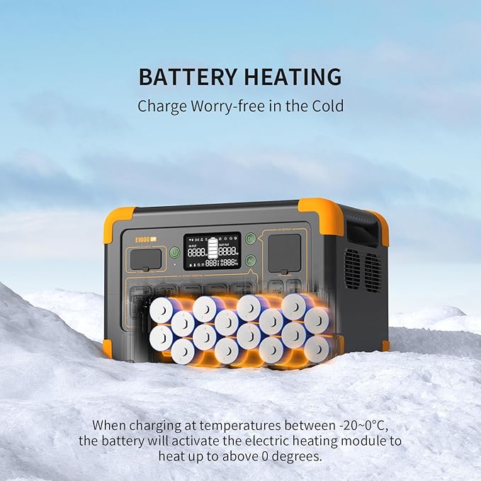 pecron Solar Generator E1000LFP with 300W Solar Panel, 1024Wh LiFePO4 Battery Backup, 1800W Portable Power Station Expandable to 4096Wh, Fast Charging Power Station for Emergencies, Camping, RV