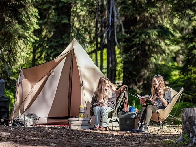 Sugoi Chair - A Portable Camping and Backpacking Chair - Adjustable to The Ideal Height and Seating - Angle for Any Outdoor Activity - Tan