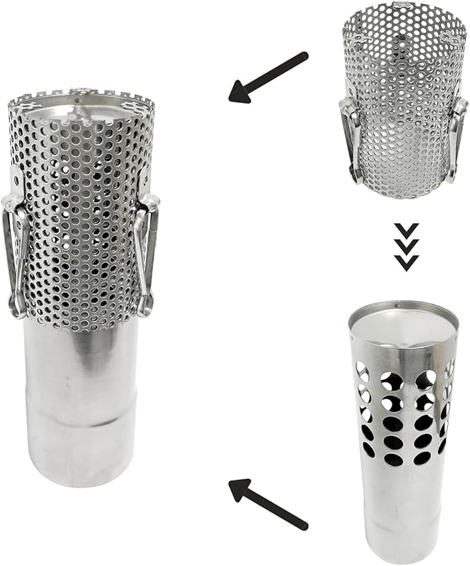 2.36" Spark Arrestor Screen Stove Pipe Filter Chimney Rain Cap for Camping Wood Stove