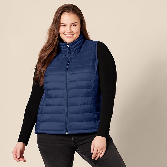 Amazon Essentials Women's Lightweight Water-Resistant Packable Puffer Vest
