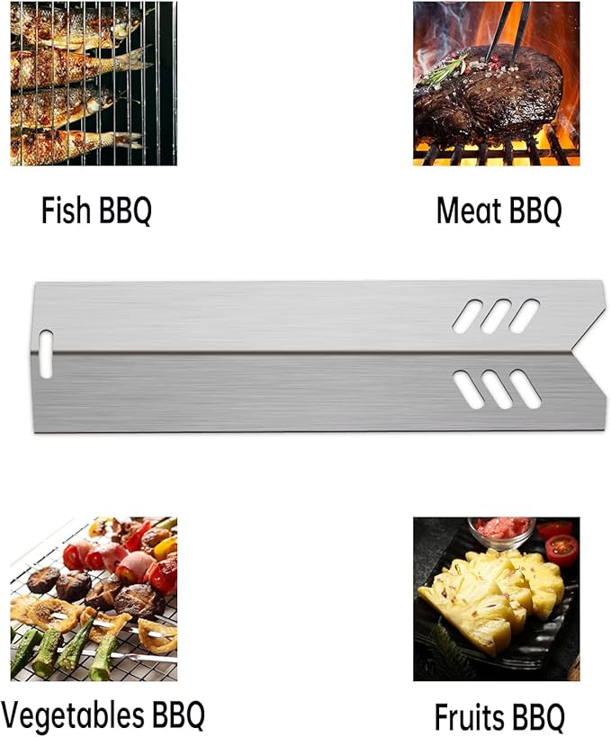 Kalomo Grill Grates Grill Heat Plates Shield Grill Replacement Parts for BBQ Uniflame Grill GBC1030W, GBC1030WRS, GBC1030WRS-C, GBC1134W, GBC1134WRS, Stainless Steel Cooking Grids Accessories