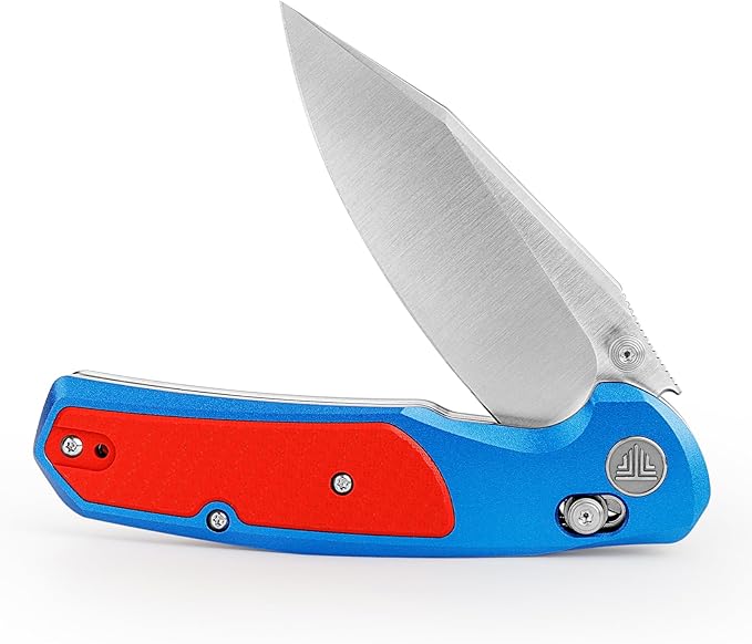 Axis Knives,3.34” Folding Knife for Men, EDC Pocket Knife with Clip,14C28N Steel Blade, Thumb Stud ,Aluminium & G10 Handle. Hiking Camping Tool,Hornet-08L