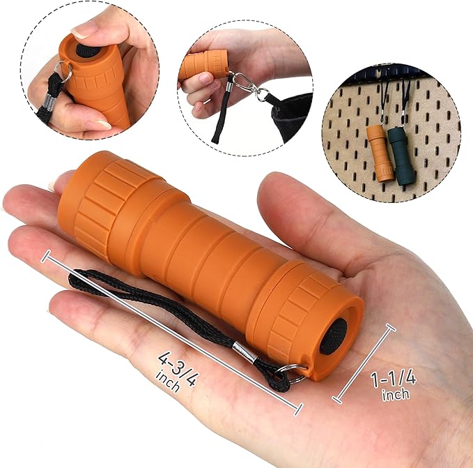 6-Pack Small Flashlights Set, Super Bright 100 Lumen LED Flashlight Pack with 18-Piece AAA Batteries Included, Mini Flashlight, Outdoor Flashlight for Camping, Hiking, Emergency
