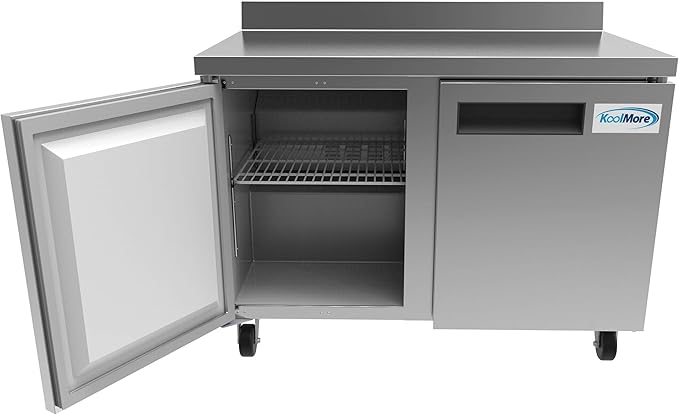 KoolMore RWT-2D-12C Commercial, Refrigerator Double Door, Stainless Steel