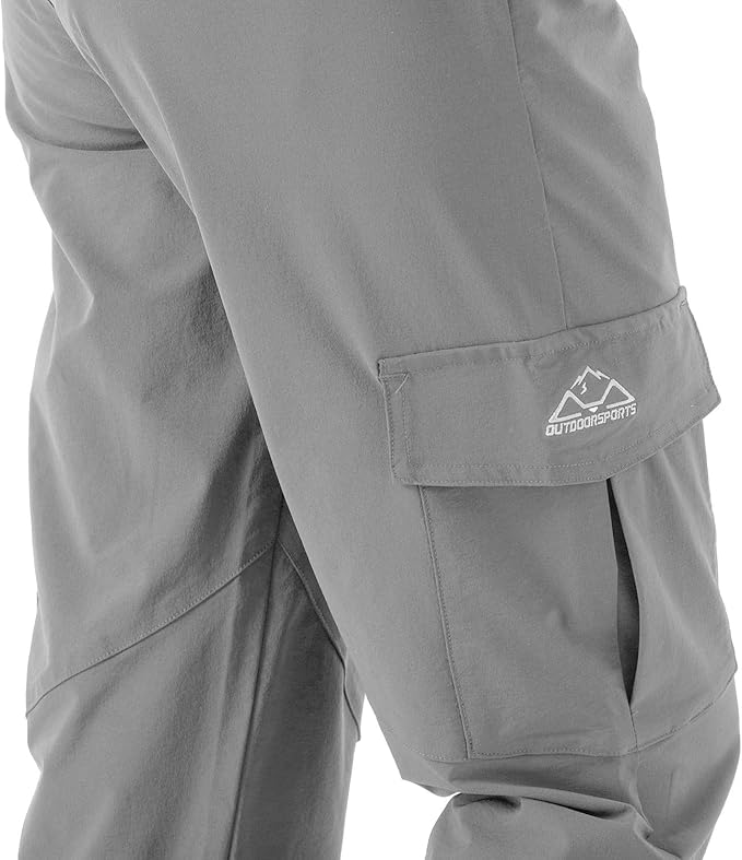 Rdruko Women's Hiking Cargo Pants Water-Resistant Quick Dry UPF 50+ Travel Camping Work Pants Zipper Pockets