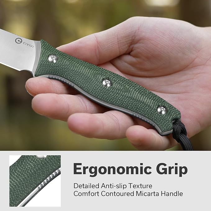 CIVIVI Stormridge C23041-3 Fixed Blade Green Micarta Nitro-V Steel Knife