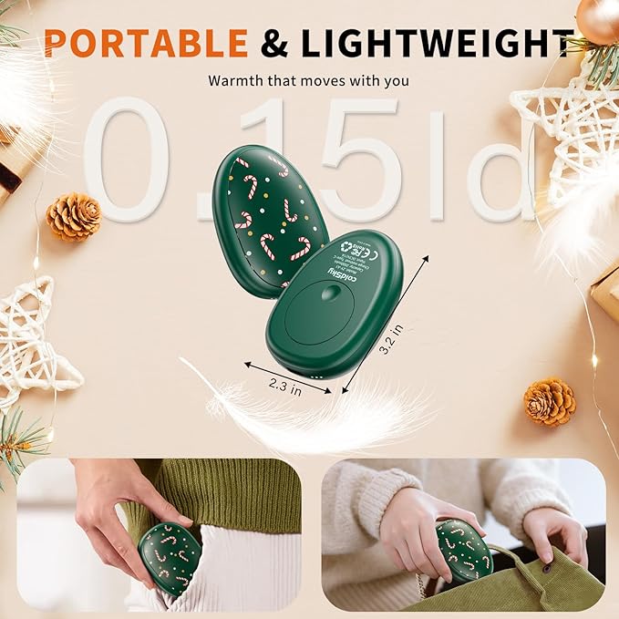 coldSky Rechargeable Hand Warmers 2 Pack, Magnetic 2-in-1 Reusable Electric Hand Warmer, 3 Heat Settings Portable Pocket Hand Heater Gifts for Women Men Christmas, Skiing, Camping, Hunting
