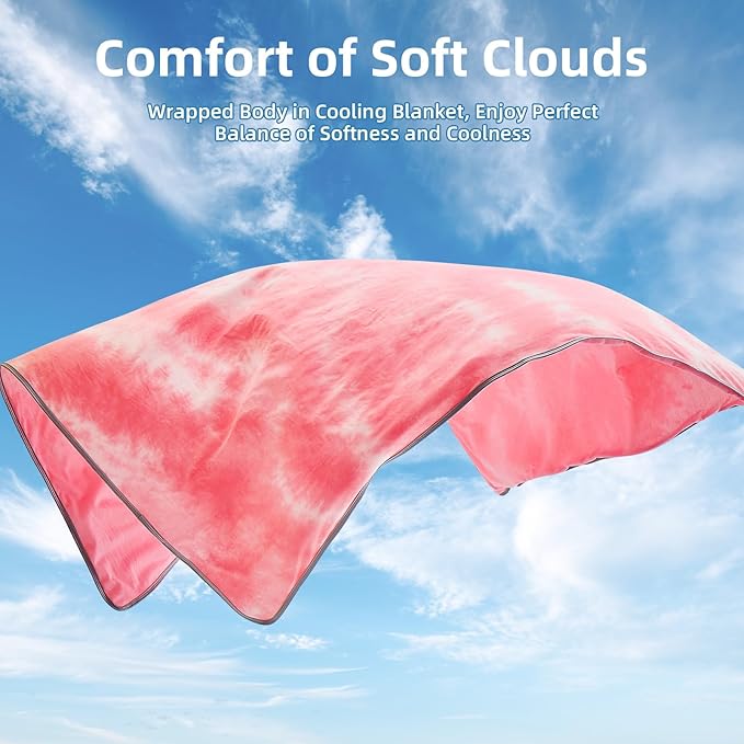 inhand Cooling Blanket Queen Size (90"x90"), Cooling Blankets for Hot Sleepers, Absorbs Heat to Keep Adults Cool for Summer Nights Sweats, Thin Cold Lightweight Blanket for Couch Bed, All Season Use