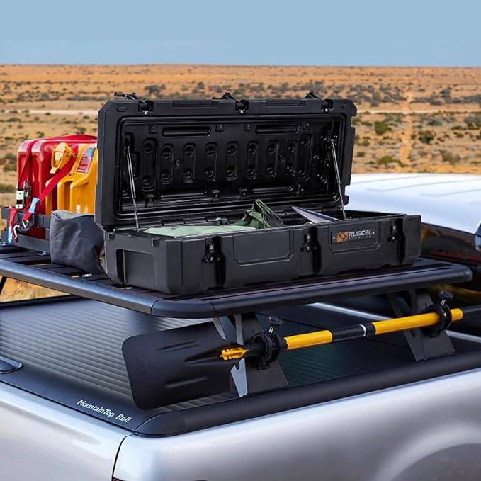 RUGCEL 98L Off-Road Storage Case - 90 Quart Waterproof Dry Box for Overland Trips, Car Camping & Roof Gear Storage