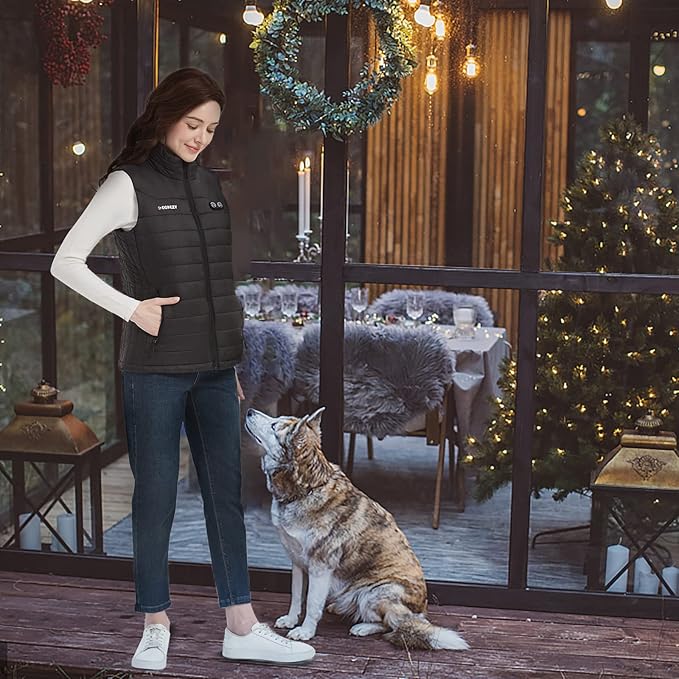 Heated Vest for Women with Battery Pack-Women's Lightweight Heating Vest Outer-wear
