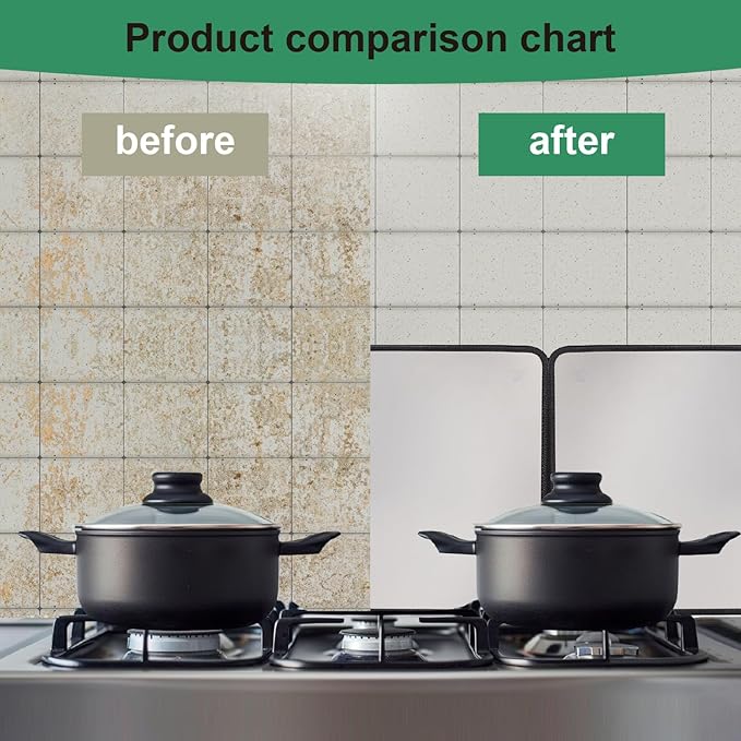 Silver Large 2 Pieces 2 Sided Stainless steel Splatter Guard for Frying Stove Top,Oil Splash Guard Cooking for Stove,Non Stick Foldable Splatter Screen