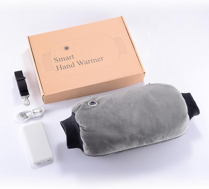 Hand Warmers Rechargeable, Portable Graphene Heated Gloves Handwarmers Bag with 10000MAH Power Bank,2 Heating Area&3 Heat Modes, Fast Electric Heating Pouch for Women,Kids, Hunting