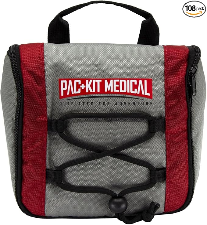 Pac-Kit Trailblazer 3 Outdoor First Aid Kit for Hiking, Camping and Outdoor Travel, 108 Pieces