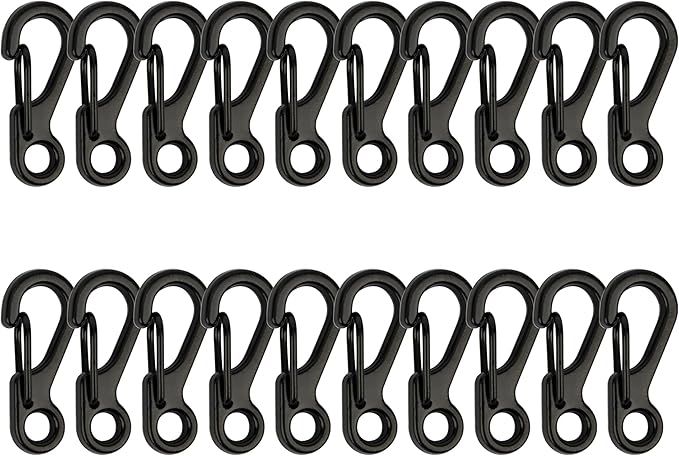 SWATOM Small Mini Carabiner Clip Tiny Spring Snap Hook Keychains Micro Carabiners for Paracord EDC Alloy Key Rings Outdoor Hiking Fishing Camping Backpack Accessories