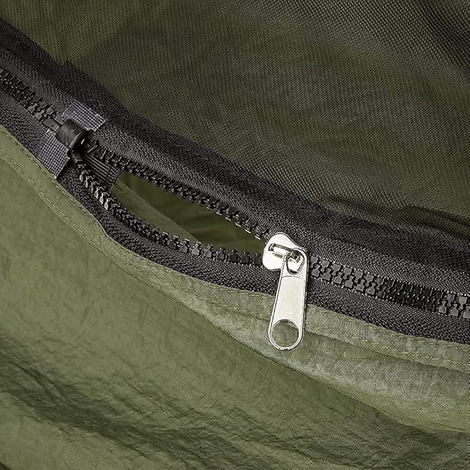 Sunyear Camping Hammock with Removable No See-Um Net, Double & Single Portable Outdoor Hammocks Parachute Lightweight Nylon with Tree Straps for Adventures Hiking Backpacking