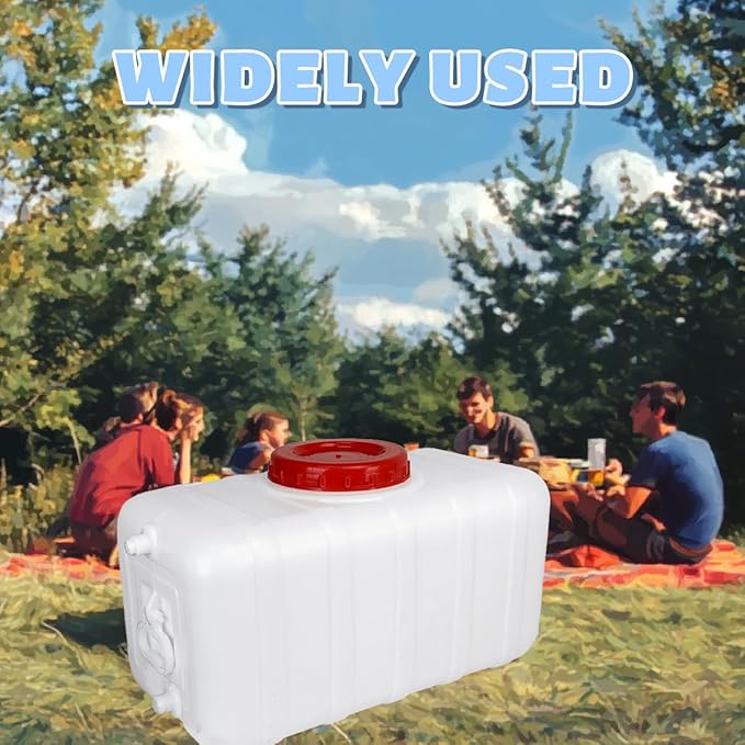 13.2 Gallon Potable Water Storage Containers Long Term,Water Tank with Spout Kit,Portable Water Storage Barrel for Outdoor Camping,Picnicking, RV and Household Water Use
