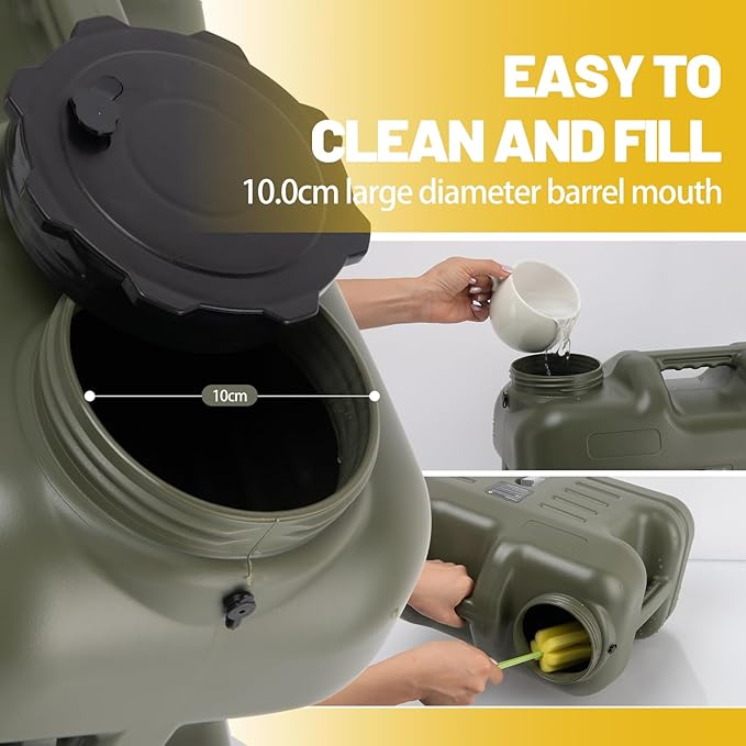 Camping Water Container, 5 Gallon (18.5L) Camping Water Jug With Spigot, Portable Emergency Water Tank For Camp-ing, Outdoor Hiking, BBQ, Picnic, Emergency Stroage, BPA Free