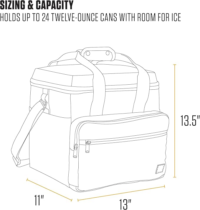 Carhartt Thick Foam Fully Insulated Cold Front Coolers, Premium Ice Retention, Durable Water Resistant Material W/Front Zippered Pocket