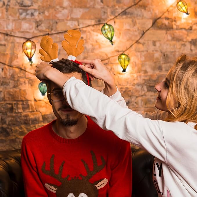 11FT Multicolor String Lights with 10 Bulbs, Colored Backyard Patio Lights String Lights, Hanging Indoor/Outdoor UL Listed for Bistro Wedding Party Bedroom Decor, 2PCS