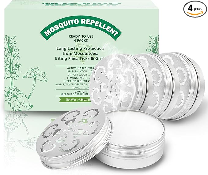 Mosquito Repellent, Peppermint Oil to Repel Mosquito, Ticks, Gnats and Pest, Insect Repellent for Indoor and Outdoor, 4 Packs