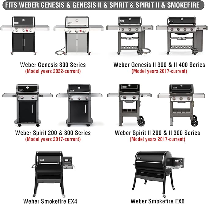 16.3 x 15.8” Griddle Flat Top 7672 Grill Replacement Parts for Weber Genesis E-325S S-325S SX-325S EX-325S Spirit 200 300 Series Genesis II 300 II 400 Series Smokefire EX4 EX6 Accessories Cast Iron