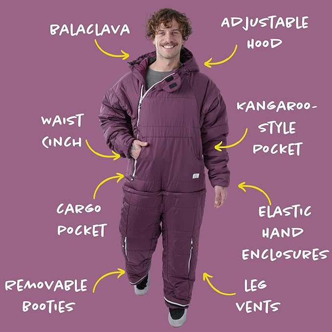 Selk'bag SWYTCH Original Wearable Sleeping Bag & Jacket | Convertible 2-in-1 Design, Water-Resistant, Eco-Friendly for Camping, Hiking, Travel, Skiing and Casual Use