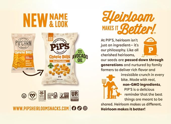 Heirloom Mini Popcorn Kernels by Pipcorn, Non-GMO, Vegan, Gluten Free Snacks, Healthy Unpopped Popcorn - 44 oz Jar