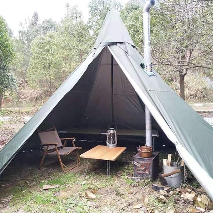 WINTENT Waterproof 4 Season Teepee Tent with Stove Jack for 4 Person Camping