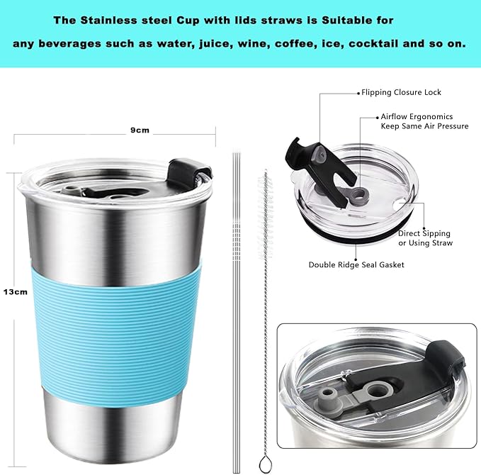 12Pcs Camping Mess Kit Camping Dishes Set Stainless Steel Tableware Mess Kit Includes Plate Bowl Cup Spoon Fork Knife in Mesh Bags for Camping Backpacking & Hiking for 1 Person