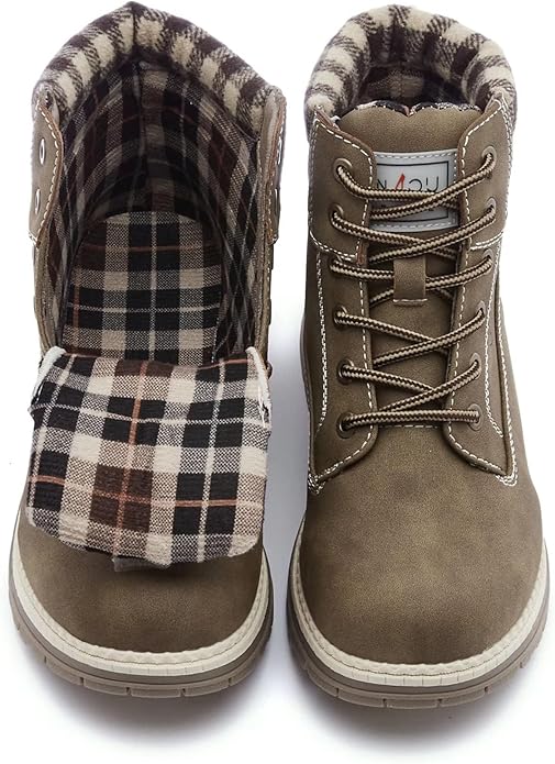 ANJOUFEMME Work Hiking Boots for Women Waterproof - Womens Outdoor Ankle Boots Lightweight Snow Winter Boots for Trekking Walking