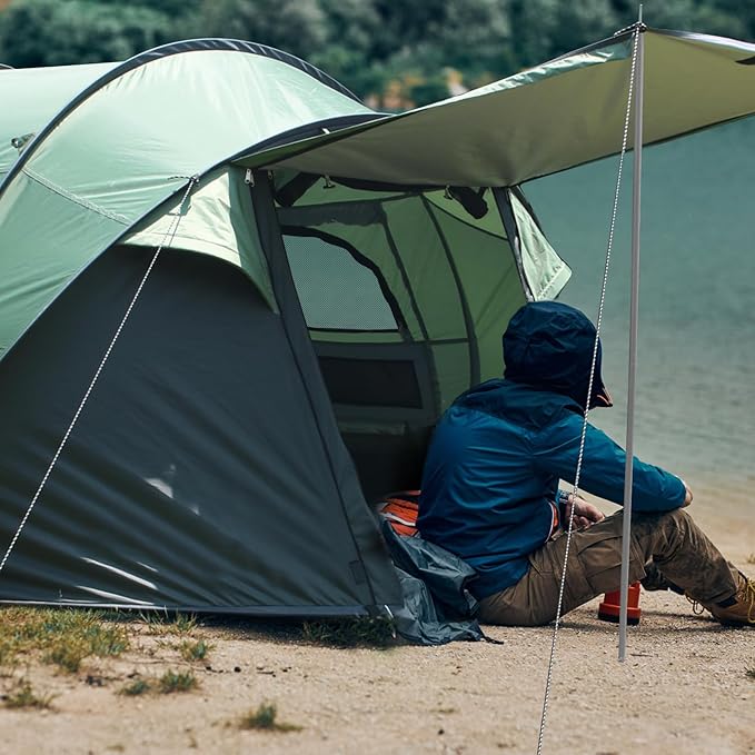 Pop Up Tents for Camping, 2/3/4 Person Camping Tent with Extra Storage, UV Protection Waterproof Tent Fully Taped Seams, 2 Doors Easy Pop Up Tent for Camping, Hiking and Traveling