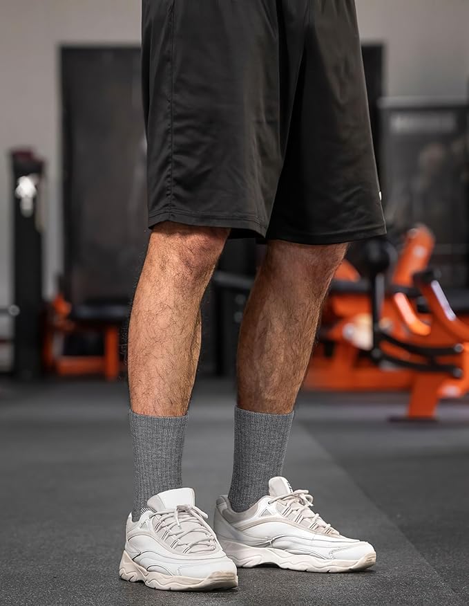 Airacker Athletic Socks Sport Running Calf Socks Performance Cushioned Breathable Crew Socks for Men Women(6 Pairs)