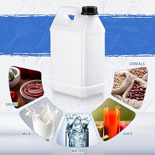 3 Pcs 1 Gallon Plastic Jug with Lids Square Empty Storage Containers Hdpe Carboy Plastic Jar Containers for Milk Water Beverage Oil Liquids (Translucent Color)