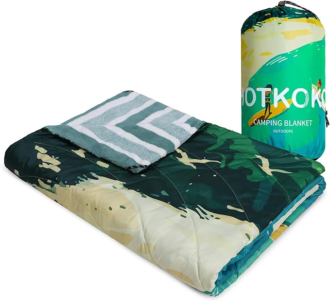 Hooded Outdoor Blanket, Camping Blanket Windproof Windproof Portable Warm for Stadium,Sports,Picnic,Car,Pets,56x75in