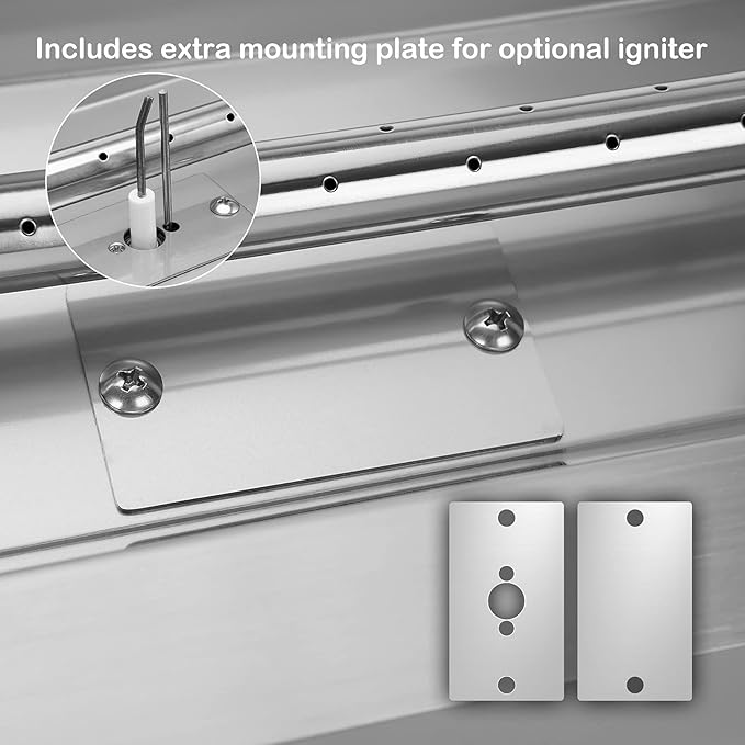 Stanbroil 48 x 14 Inch Rectangular Drop-in Gas Fire Pit Burner with Spark Ignition Kit for DIY Fire Pit Project, Propane Gas Version, 185,000 BTU Max