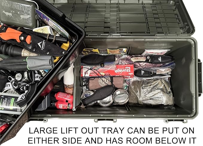 MTM MGC - The Mule Mobile Gear Crate, Water-Resistant, Stackable, Holds 75lbs of Gear, USA Made, Army Green