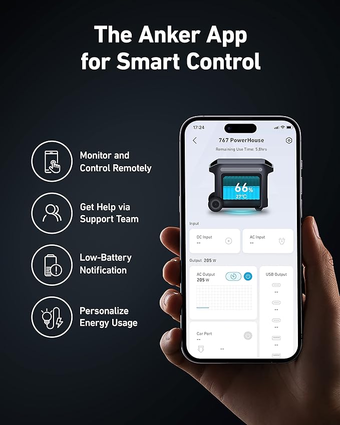 Anker SOLIX F2000 Portable Power Station, PowerHouse 767 and 760 Expansion Battery, 4096Wh LiFePO4 Battery with 4 AC Outlets Up to 2400W, GaNPrime Solar Generator for Home, Outdoor Camping, RV